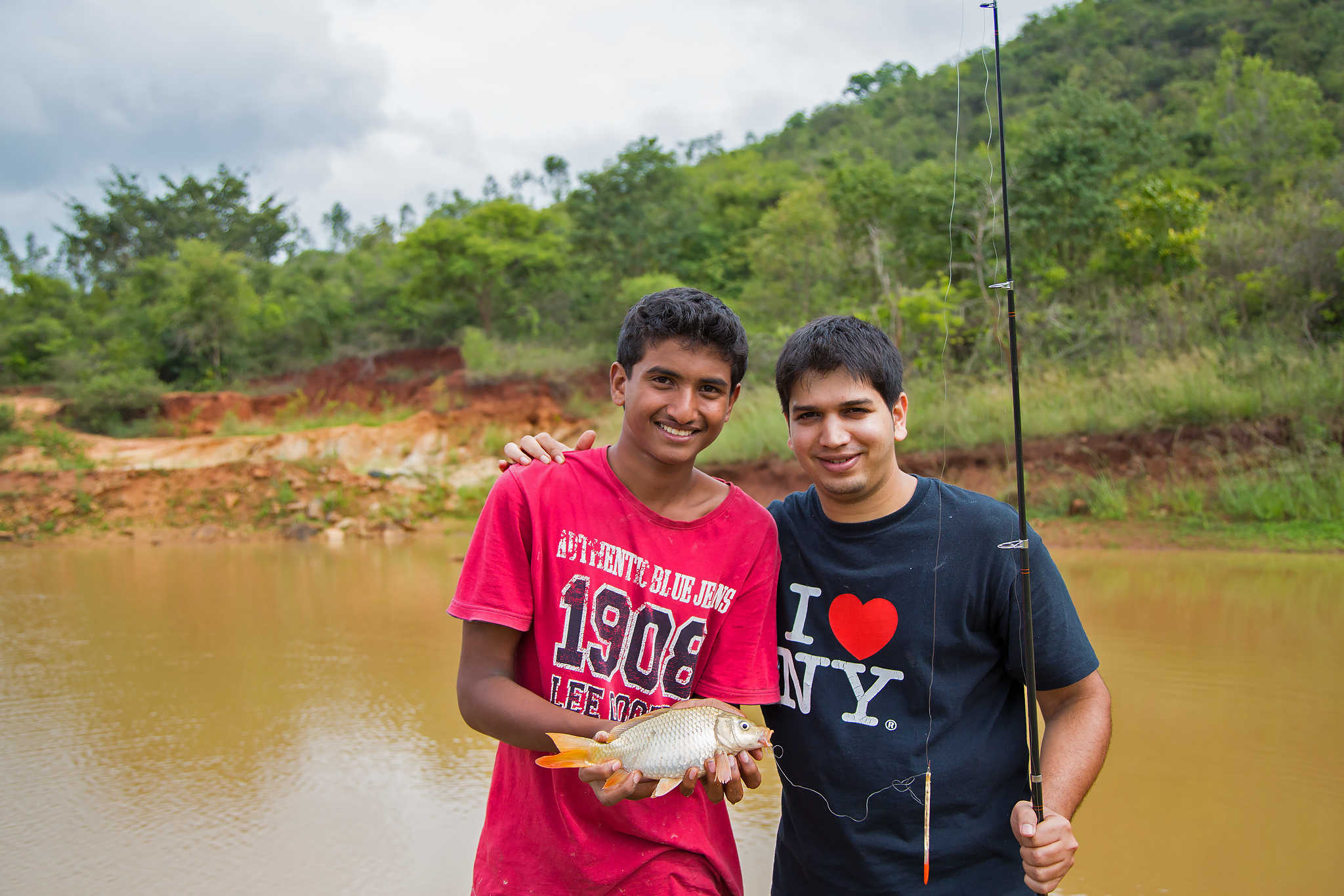 Nature lovers enjoying a session of angling